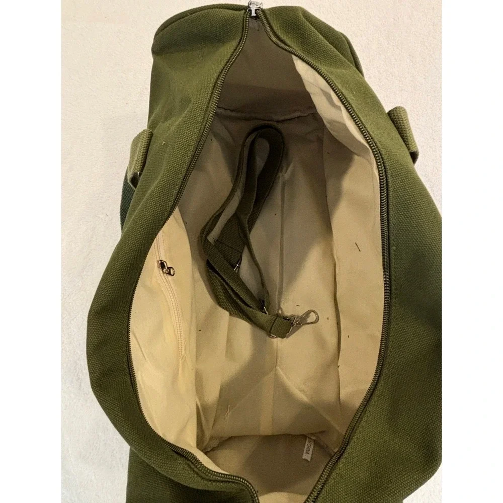 Melissa Etheridge High Quality Music Canvas Duffel Bag Olive Green Travel Gym